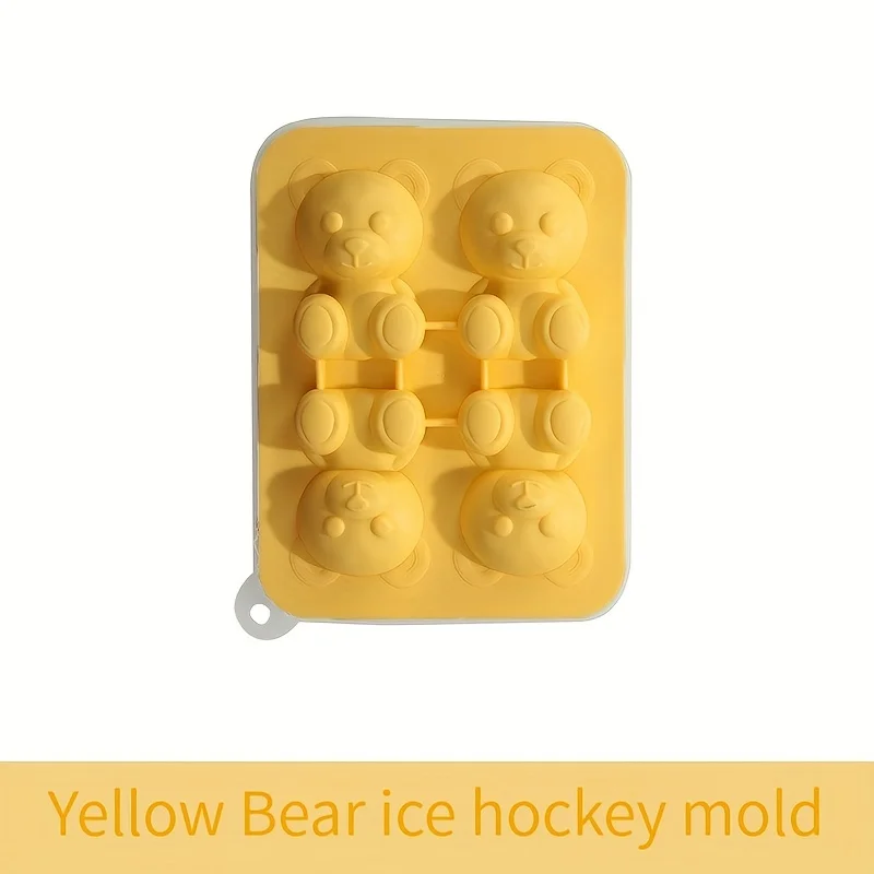 Cute Teddy Bear Silicone Ice Cube Tray - Flexible and Food Grade Mold