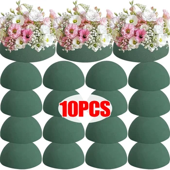1-10pcs Green Floral Foam Half Ball Green 1