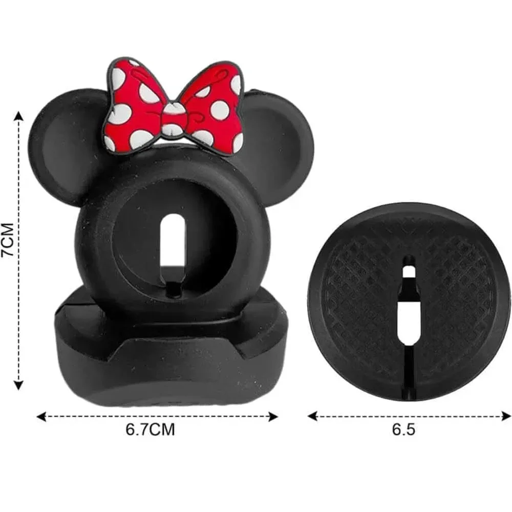 Charger Stand Minnie Desktop Holder Apple Watch 9 8 7 6 5 4 iWatch 3 2 1 SE Cartoon Silicone Charging Base