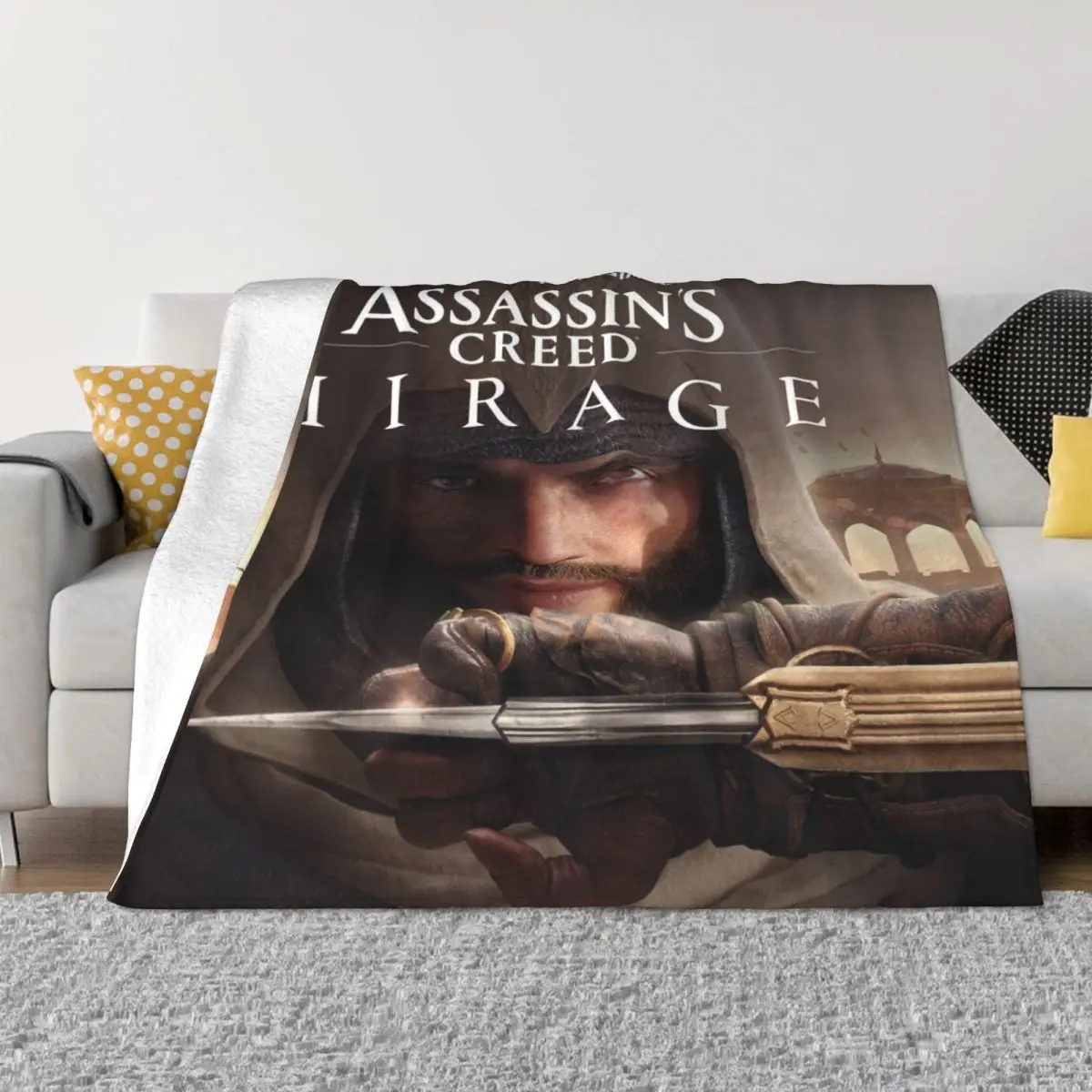 Assassins Creed Mirage Gaming Coperta Velvet Textile Multi-Funzione Coperte Ultra-Morbide Per Divano Letto Peluche Trapunta Sottile