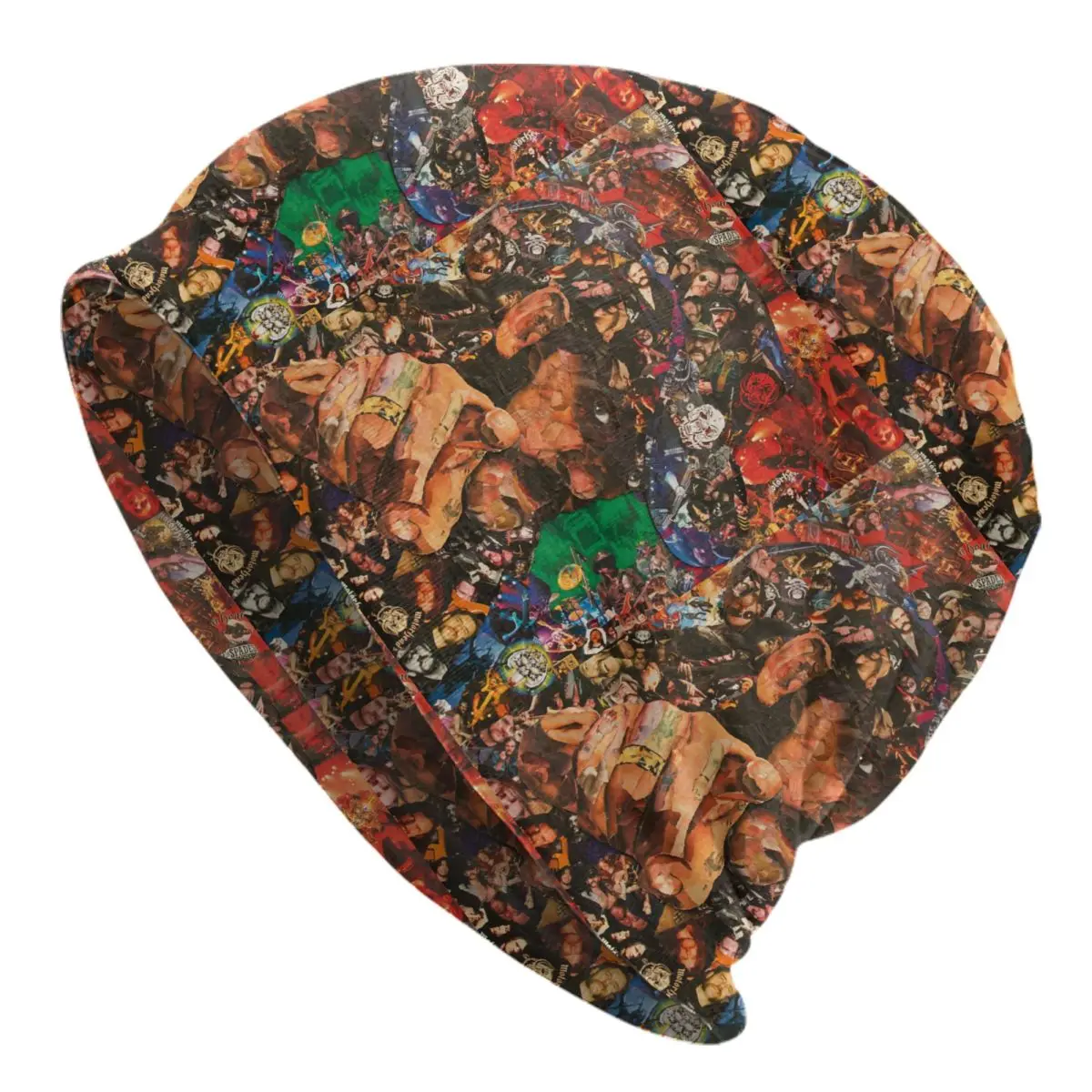 

Super Rock Star Lemmys Collage Skullies Beanies Caps Unisex Winter Warm Knitted Hat Men Women Street Adult Bonnet Hats Cap