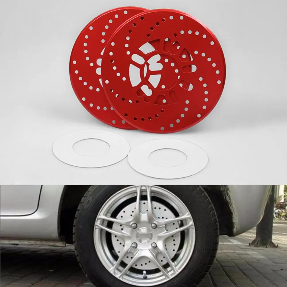 Universal Aluminum Car Racing Disc Pad Decorative Brake Motor Covers Drum 2Pcs