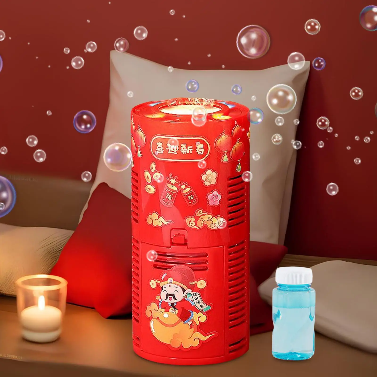 Automatic Bubble Maker Toy and Bubble Water with Flash Lights Sounds Bubble Game for Celebrate Festival Birthday Children Gifts