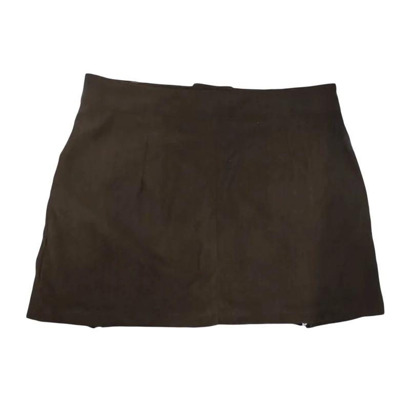 Vintage Skirt for Women Grunge Aesthetic Solid Color Skirts with Zipper Decor y2k 2000s Clothes Emo Skirt Streetwear
