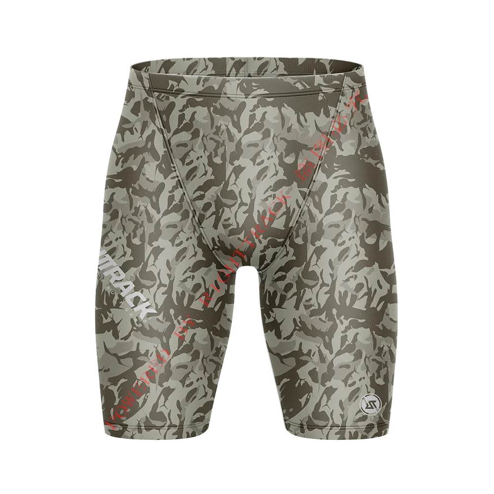 RightTrack Men's Swim Shorts Tight-fitting Swimsuit Training Digital Printing Performance Legging Swimming Trunks Give Gifts