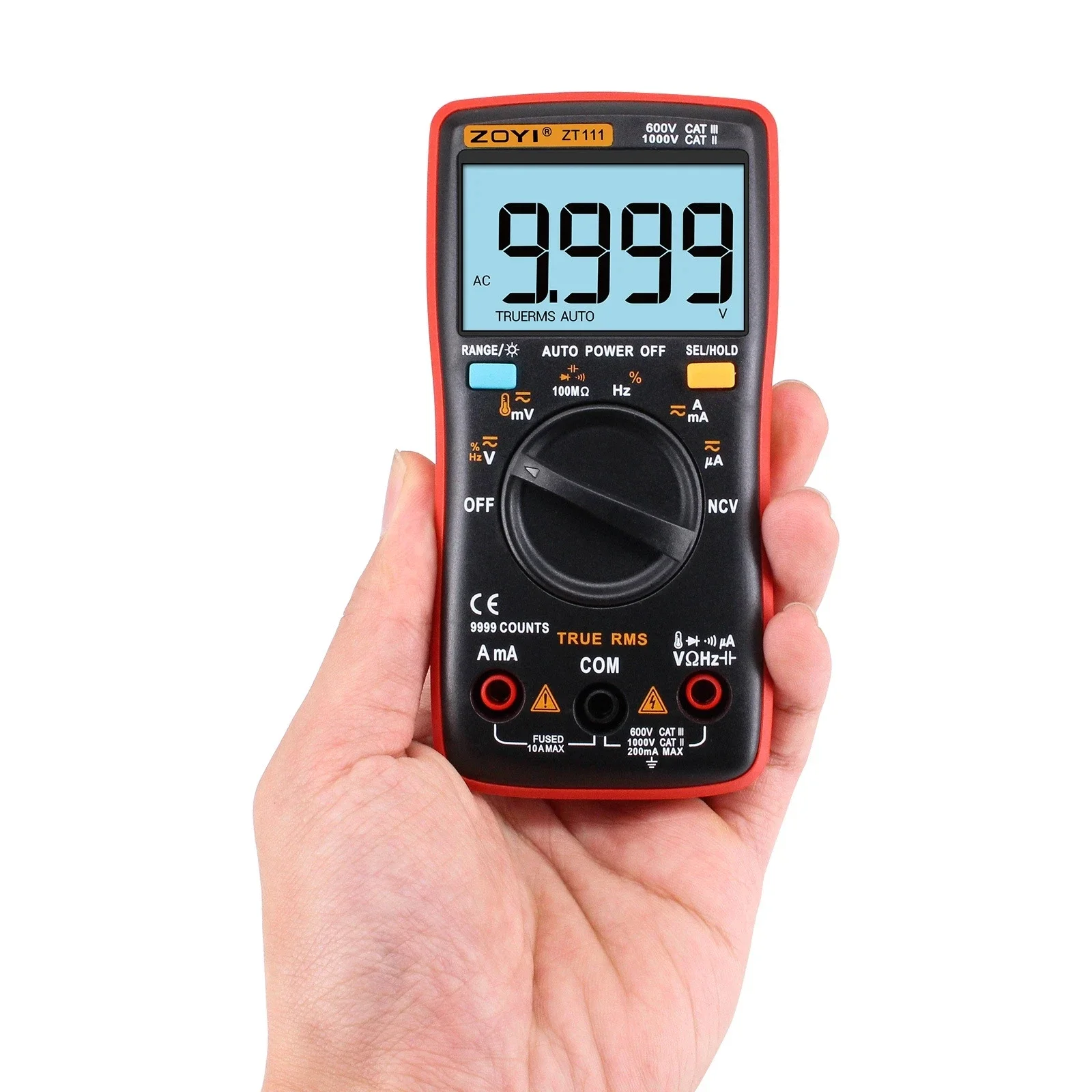 ZOYI Digital Multimeter ZT111 Auto Range Professiona Multimetro Testers 9999 counts NCV Ammeter Voltmeter Capacitor tools