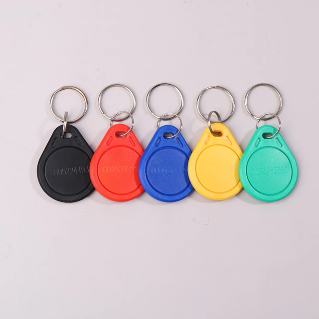 10Pcs 125KHz Read-Only RFID RFID TK4100 EM4100 Smart Chip Proximity Keyfobs Smart Secure Door Entry Access ID Keychain Token Tag 3