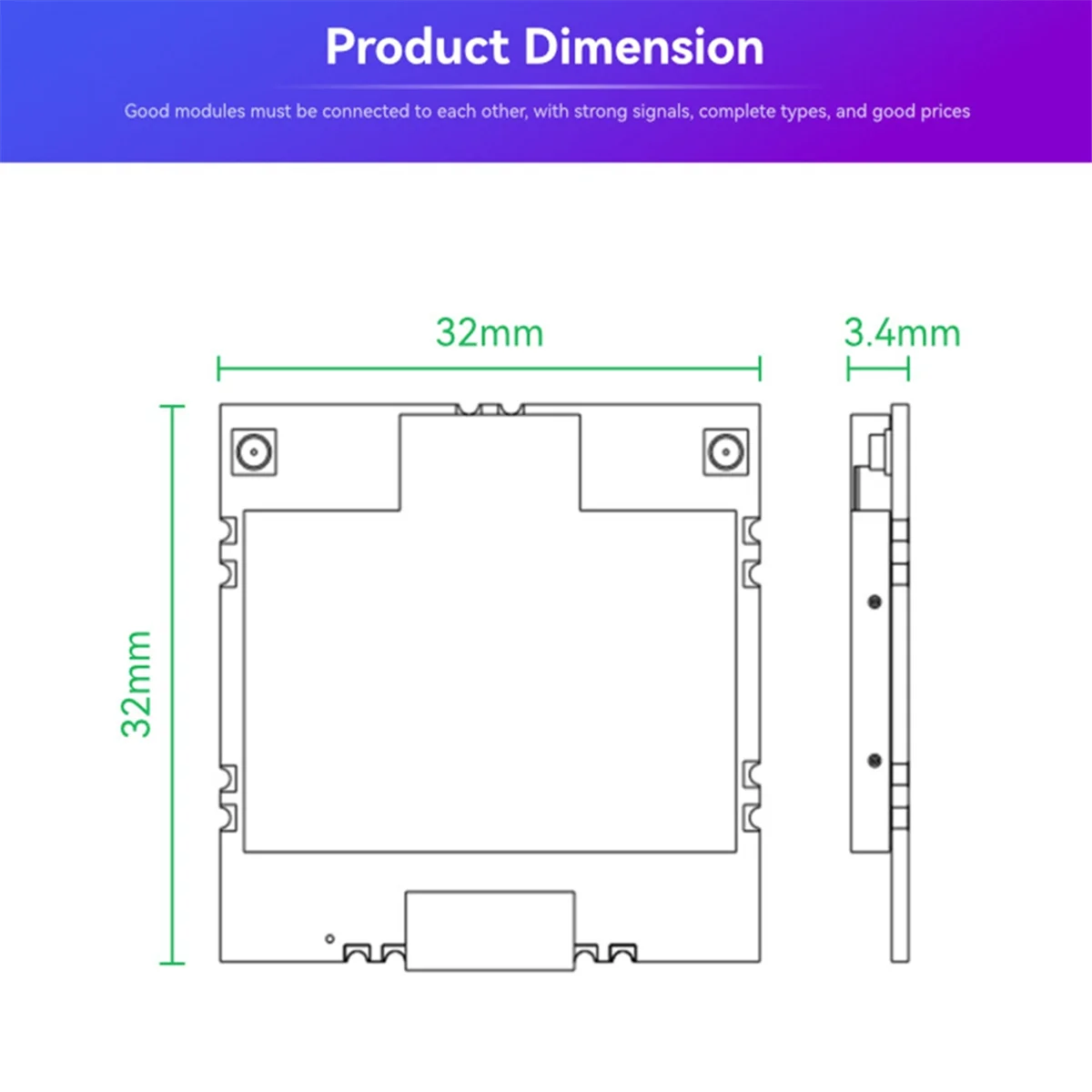 LB-LINK Mapping Module BL-M8812EU2 High-Power with FEM Wireless Mapping Module High-Power 5G WiFi