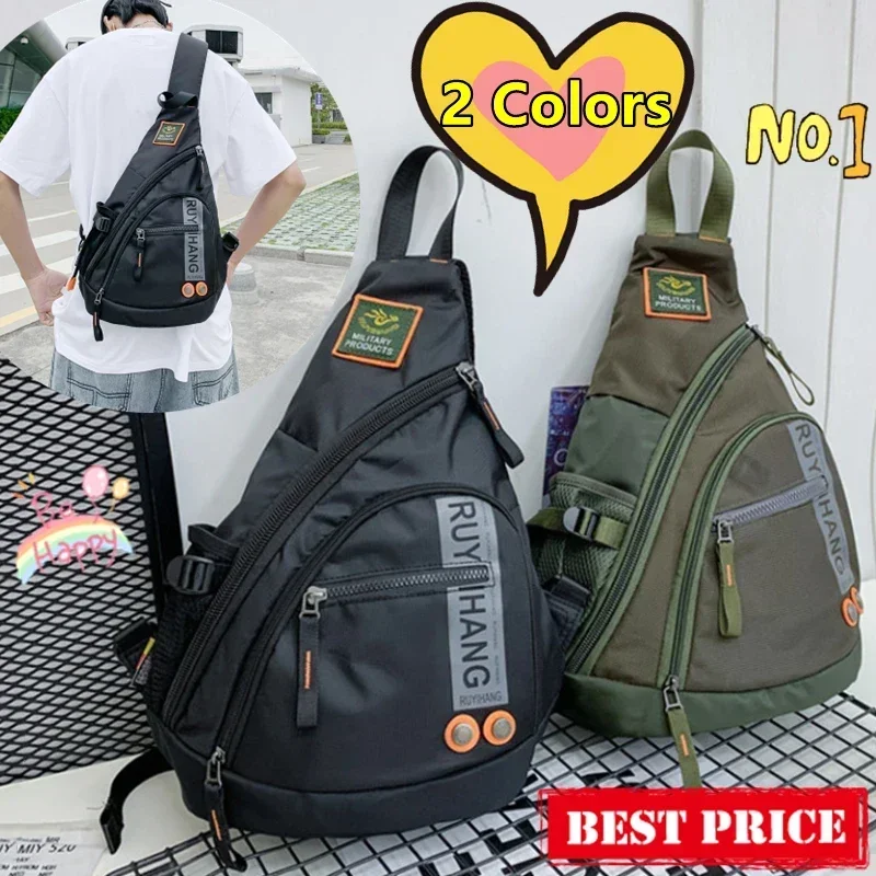 Male Military Shoulder Bags Travel Crossbody Bags Men Chest Bag for School  Trip Waterproof Nylon Messenger Bag Black Green - AliExpress