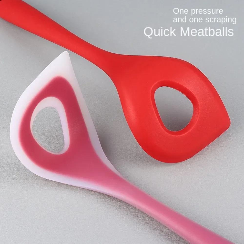 1pc Creative Silicone Meatball Maker Tool Durable Fish Ball Spoon Meatball Press Spoon Manual Meatball Scoop