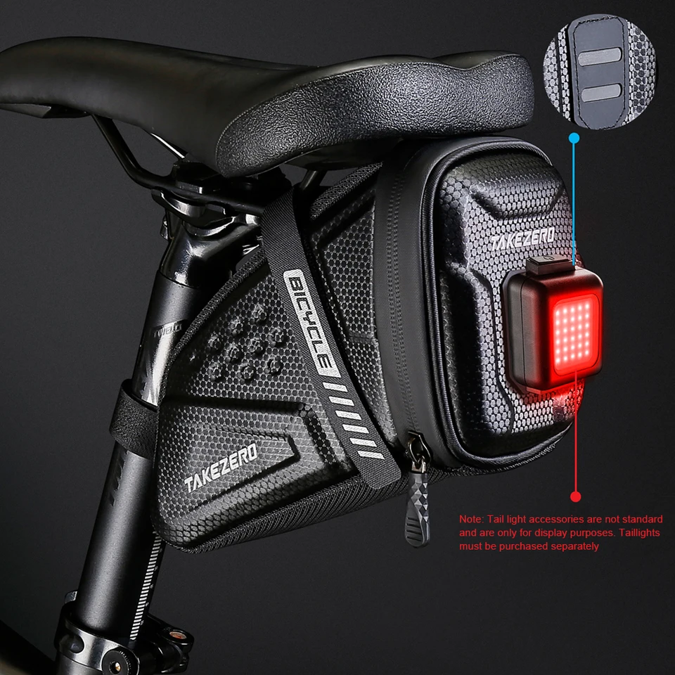 Waterproof MTB Bike Saddle Bag – 7L Capacity, Reflective, Fits Under Seat (Black)