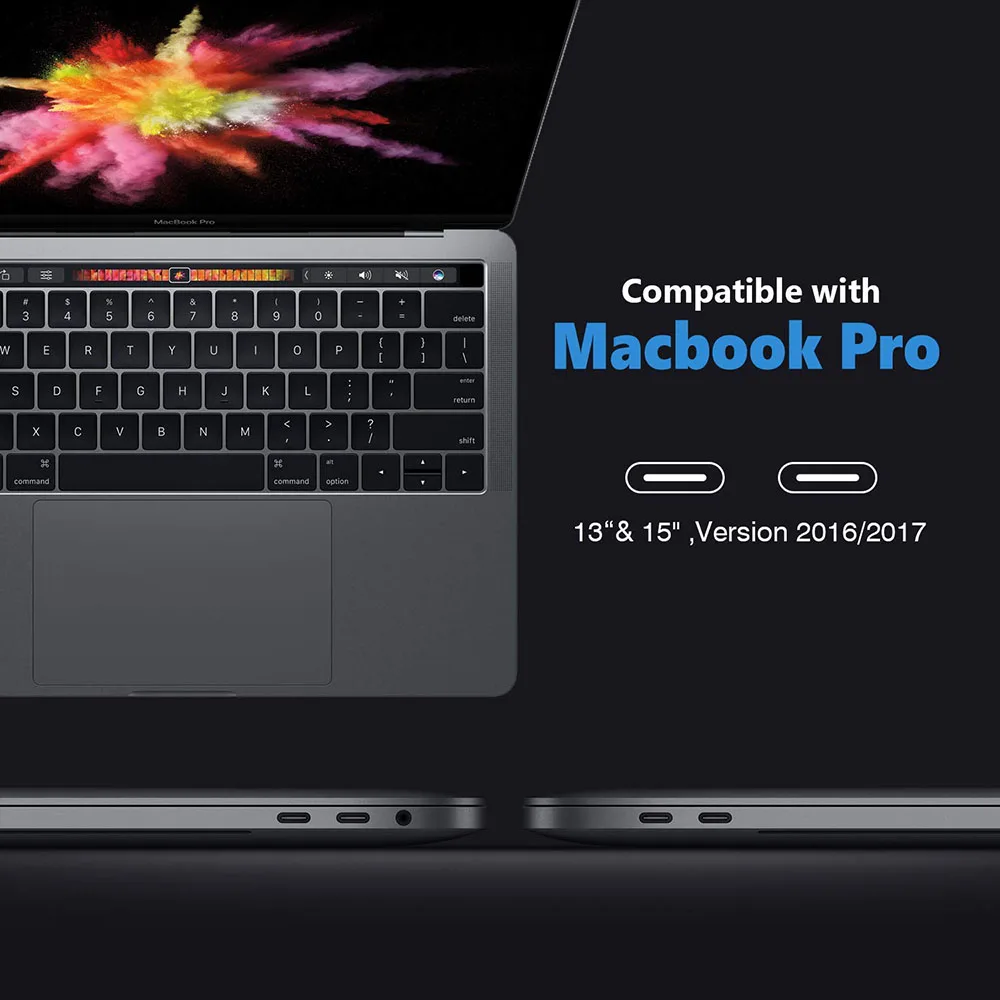 USB C Hub 6 In 1 Docking Station Adapter For MacBook Pro Air 2016 2017 2018 2019 2020 2022 13 15 Inch_voghion.com