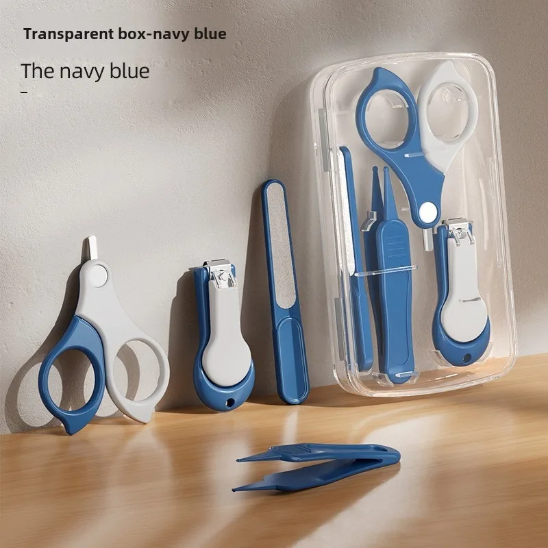 4 Pcs Small Baby Care Anti-clamping Nail Clipper Sets Stainless Steel Baby Nail Clipper Set Trimmer Essential Products