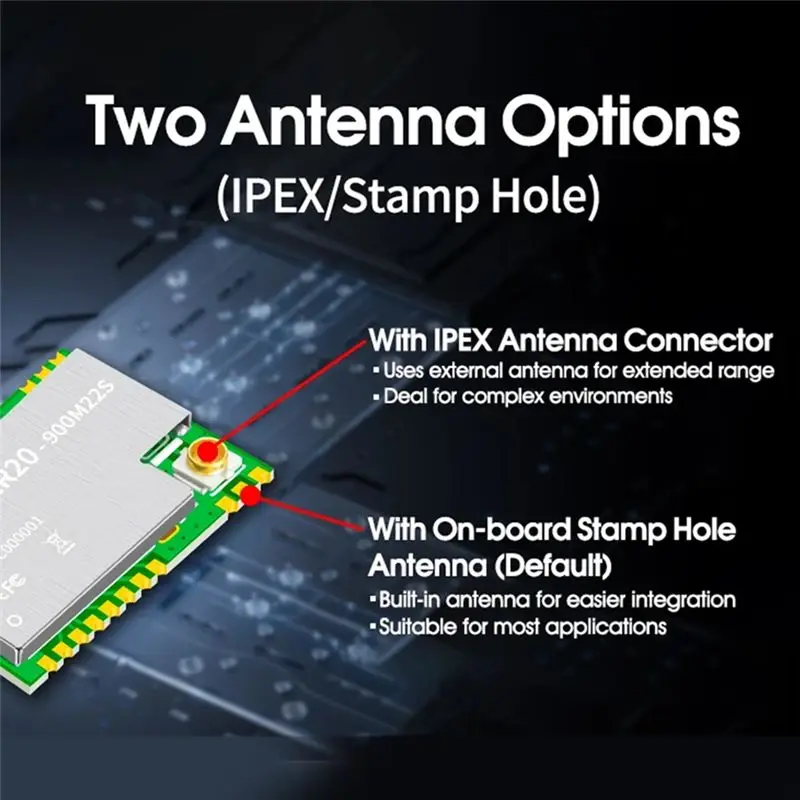 무선 모듈 통신 전송 SPI 보조 개발 UART Lora 스프레드 스펙트럼 기술 LR20 900M22S