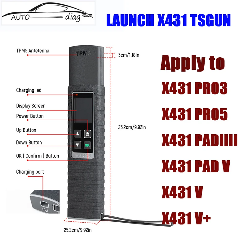 

Датчик давления в шинах LAUNCH X431 TSGUN, 315 МГц, 433 МГц