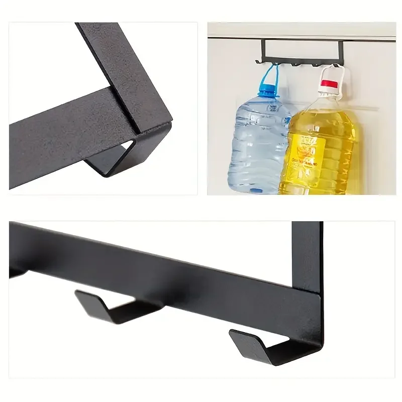 1Pcs Space-Saving 5-Hook Door Hanger Easy Install Contemporary Style Durable Storage for Coats door hanger