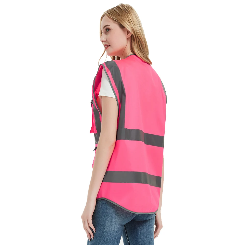 Men Women Safety Vest High Visibility Work Clothes Uniforms with Pockets Workwear safety vest high visibility vest