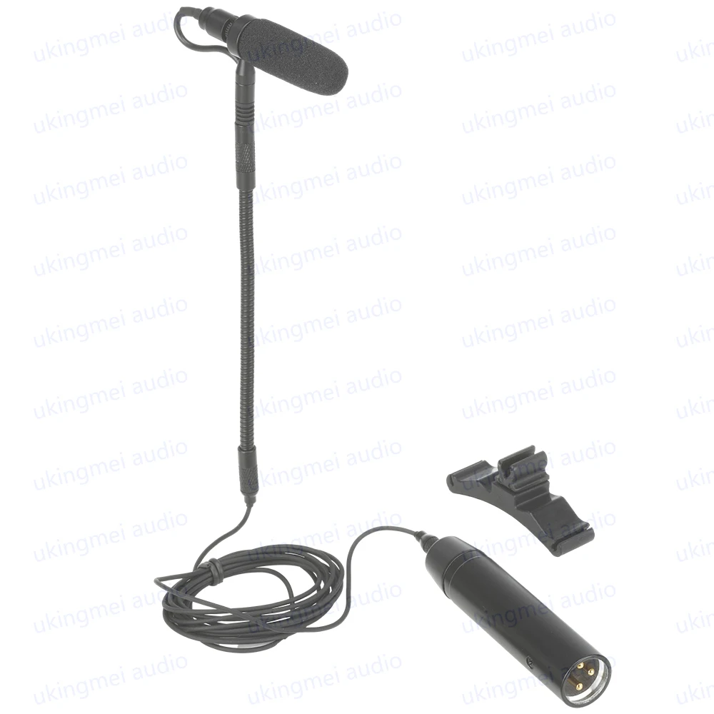 Supercardioid Musical Instrument Microphone with Clips for Cello Violin Guitar Flute Piano Saxophone Suitable Wireless Transmitt