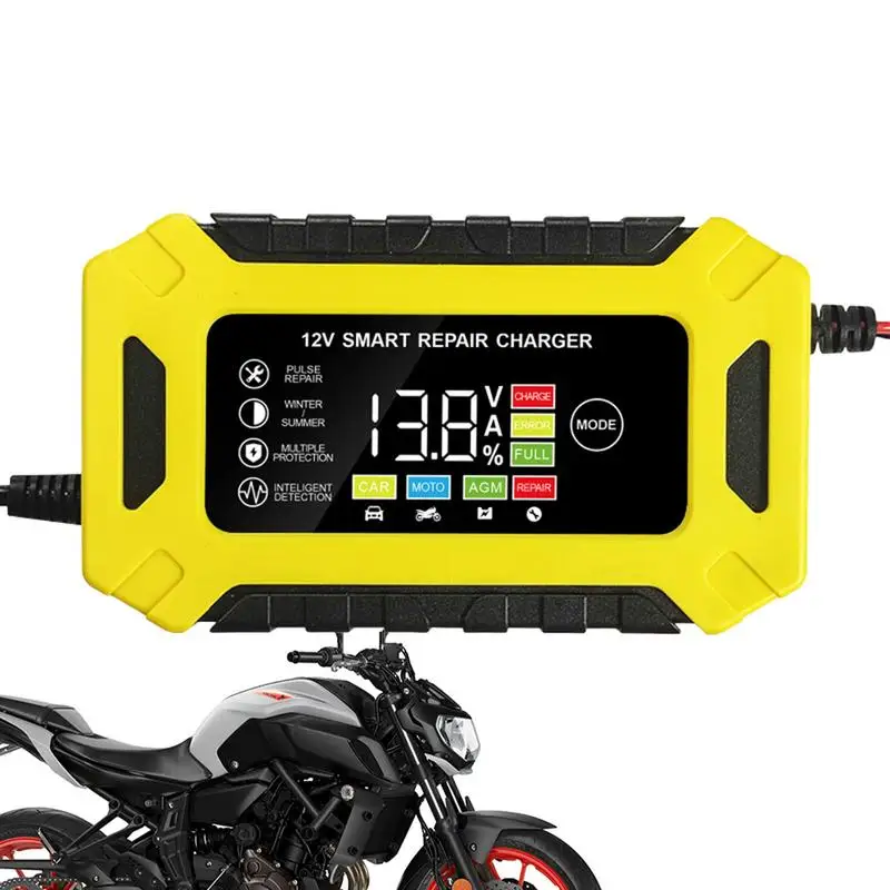 

Auto Battery Charger 12V 6A Battery Trickle Charger And Maintainer Car Battery Repair And Desulfator For Car Truck Motorcycle