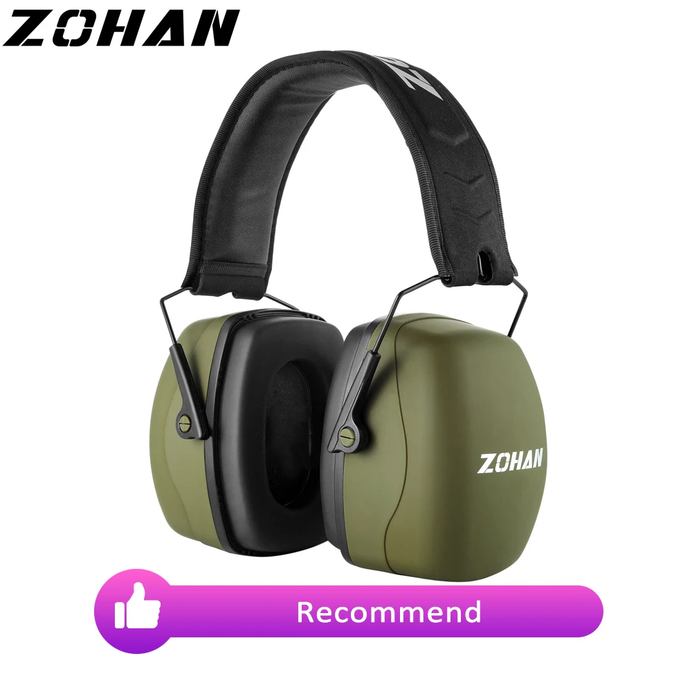 ZOHAN Safety Earmuffs Shooting Ear Protector Passive Earmuff Hearing Protection High Noise Reduction SNR 35dB for Gun Range safurance kids earmuff 6 months18 years old child baby hearing earmuffs headphoe reduction ear protection safety muffs