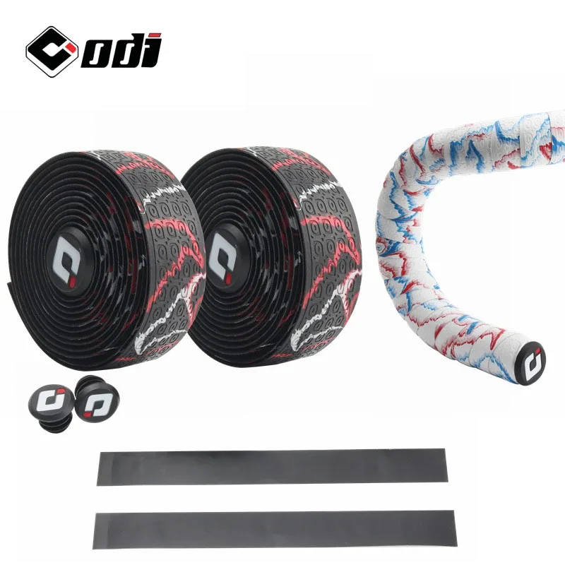 PU EVA Non-slip Colorful Handlebar Cover ODI Soft Bike Shock Handle Bar Tape for Road Bike Slide accessories 1 Pair Bike Handlebar Tape