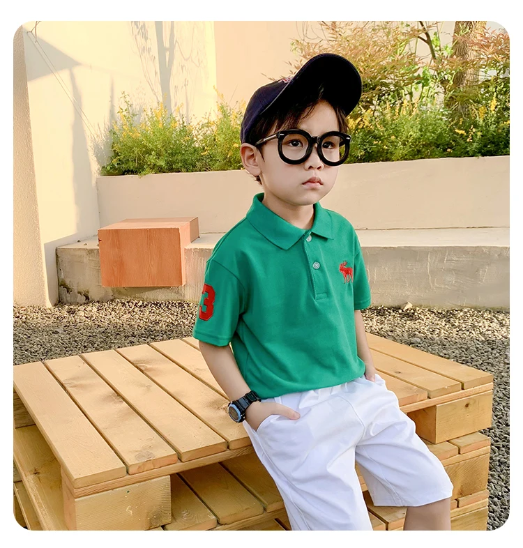 Boys Polo Shirts Kids 100% Cotton Short Sleeved T-shirt Grils Cartoon Printed Blouses Summer 2-8 Years Childrens's Clothing 4 Boys Polo Shirts Kids 100% Cotton Short Sleeved T-shirt Grils Cartoon Printed Blouses Summer 2-8 Years Childrens's Clothing