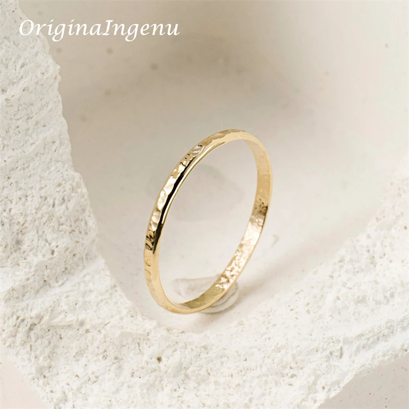we took our beloved hand hammered band and made it... 14K Gold Filled Hand Hammered Ring Handmade Band Ring Minimalism ...