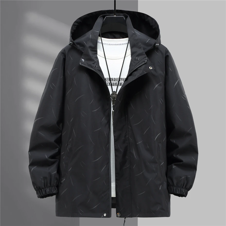 Windbreaker Jackets Men 11XL Plus Size Jacket Fashion Casual Print Jacket Coats Male Big Size 10XL 11XL 2