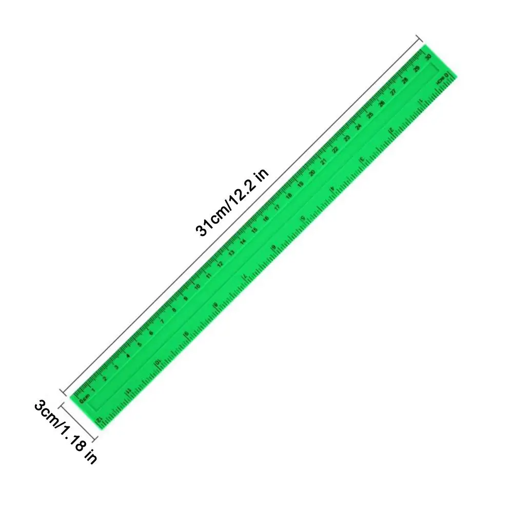 4pcs 30cm 다채로운 플라스틱 직선자 카와이 문구류 그림 측정 도구 학교 사무용품 어린이 학생 상품