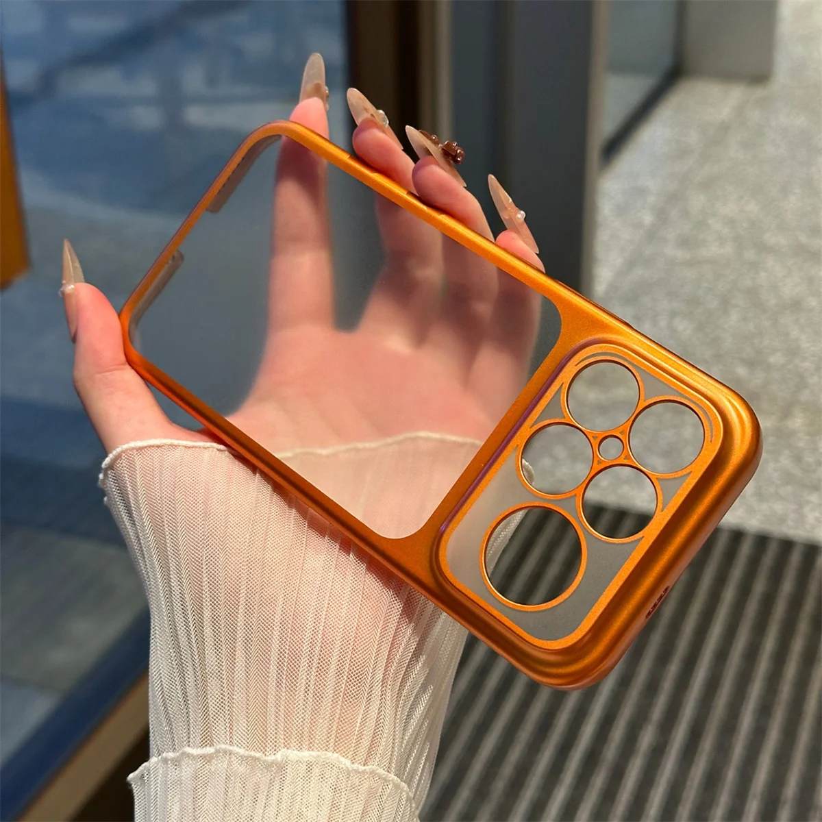 Ultra-Thin Luxury Plating Matte Transparent Phone Case - Sleek Protective Clear Cover