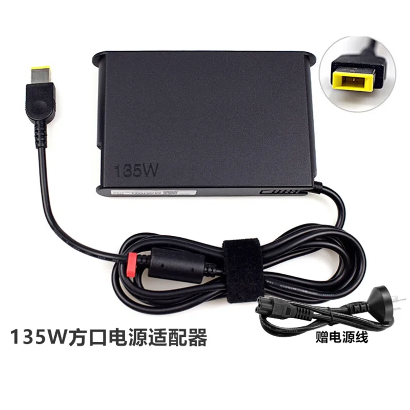 노트북 어댑터 135W 20V 6.75A USB 노트북 충전기 레노버 T440p Y50-70 R720 Y700 T540p P51 P52 S5 ADL135NLC3A 전원 공급 장치