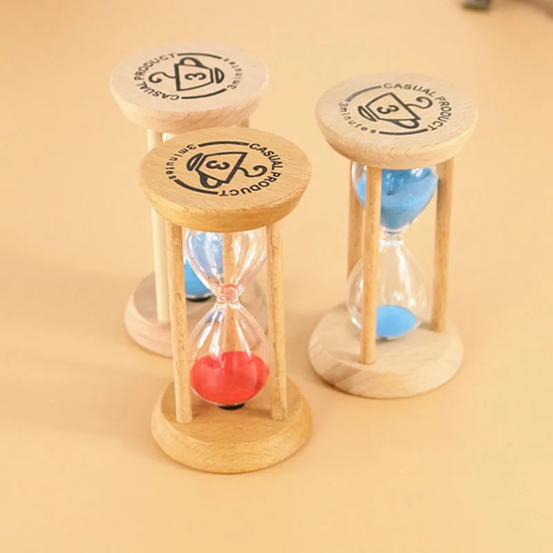 Creative Wooden Sand Clock 3 Minutes Hourglass Sandglass Kid Toothbrush Timer Home Decoration Clock Kids Birthday Gift