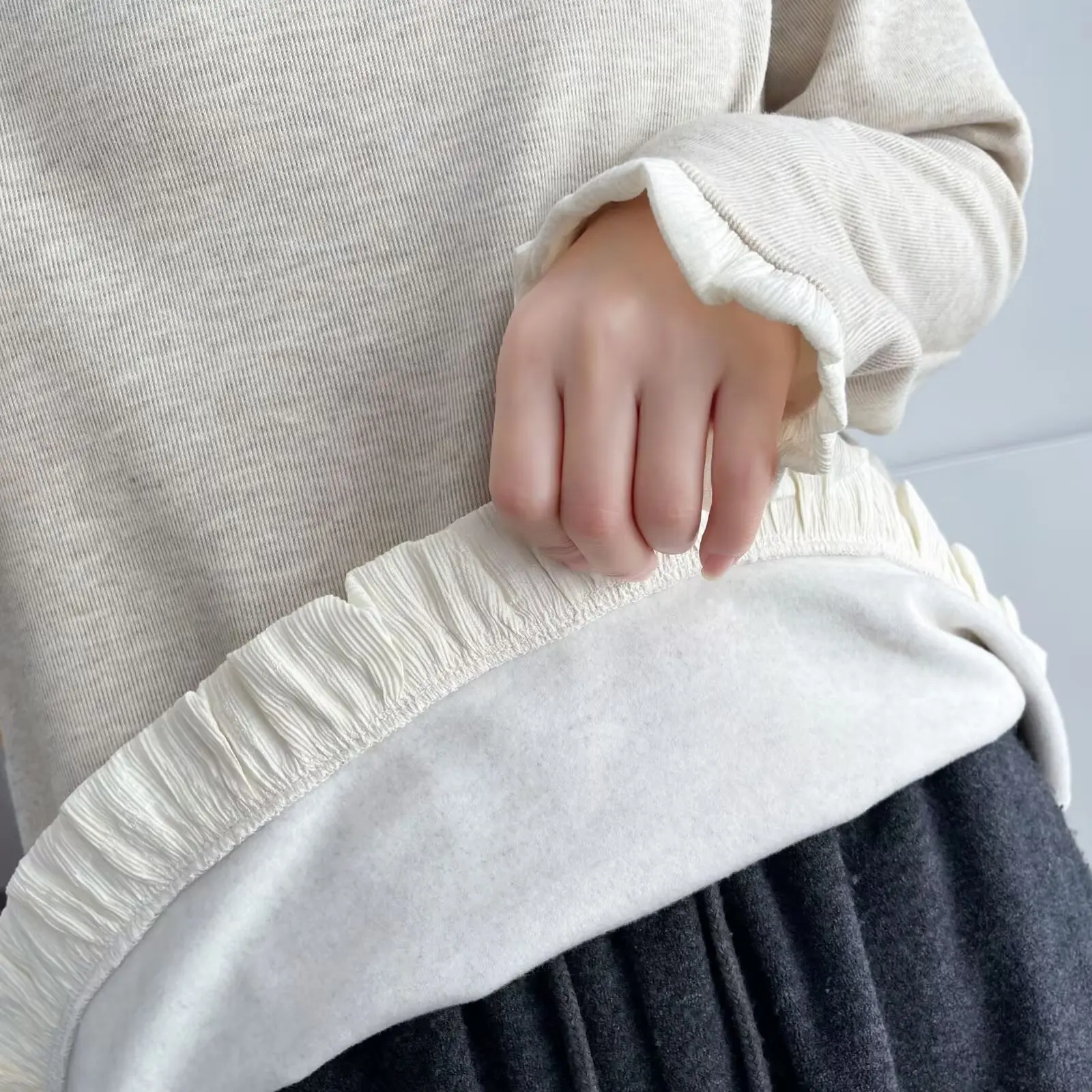 XXXXL Fashion Plus Size Woman Clothing T-Shirt New Autumn And Winter Elegant Lace Patchwork Long Sleeve Warm Tops 6702