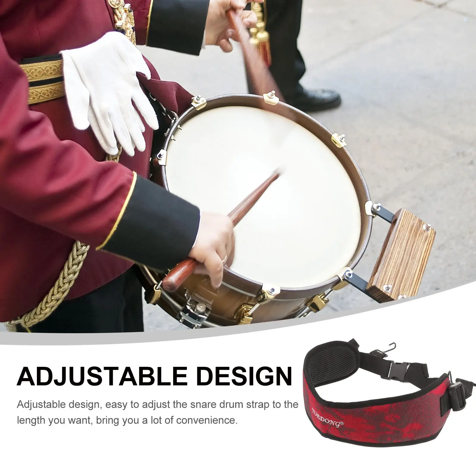 Djembe African Drum Belt Hand Drums for Adults Kids Suspenders Hand Drum Adjustable Strap Percussion Belt Snare TapeSling Child