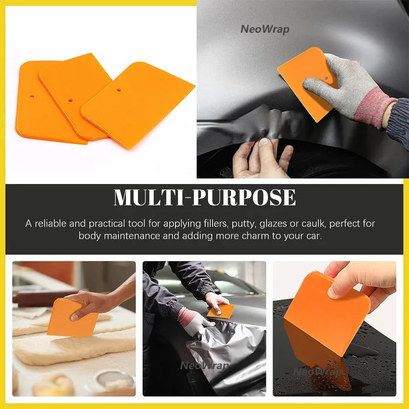 Automotive Body Filler Spreader Car Body Filler Spreader 4 5 6 Inch Reusable Plastic Scraper Set