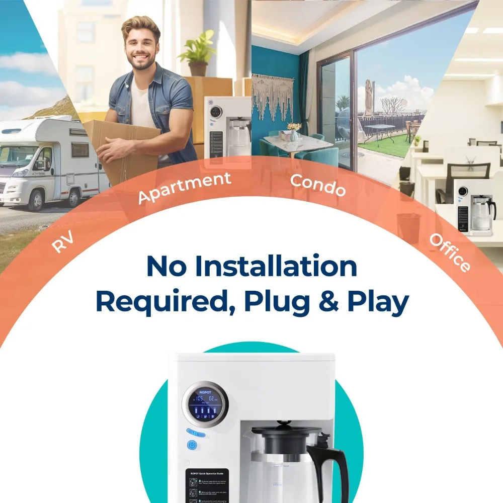 smosis System Countertop Water Filter, 5 Stage Purification, Counter RO Filtration, 2:1 Pure to Drai