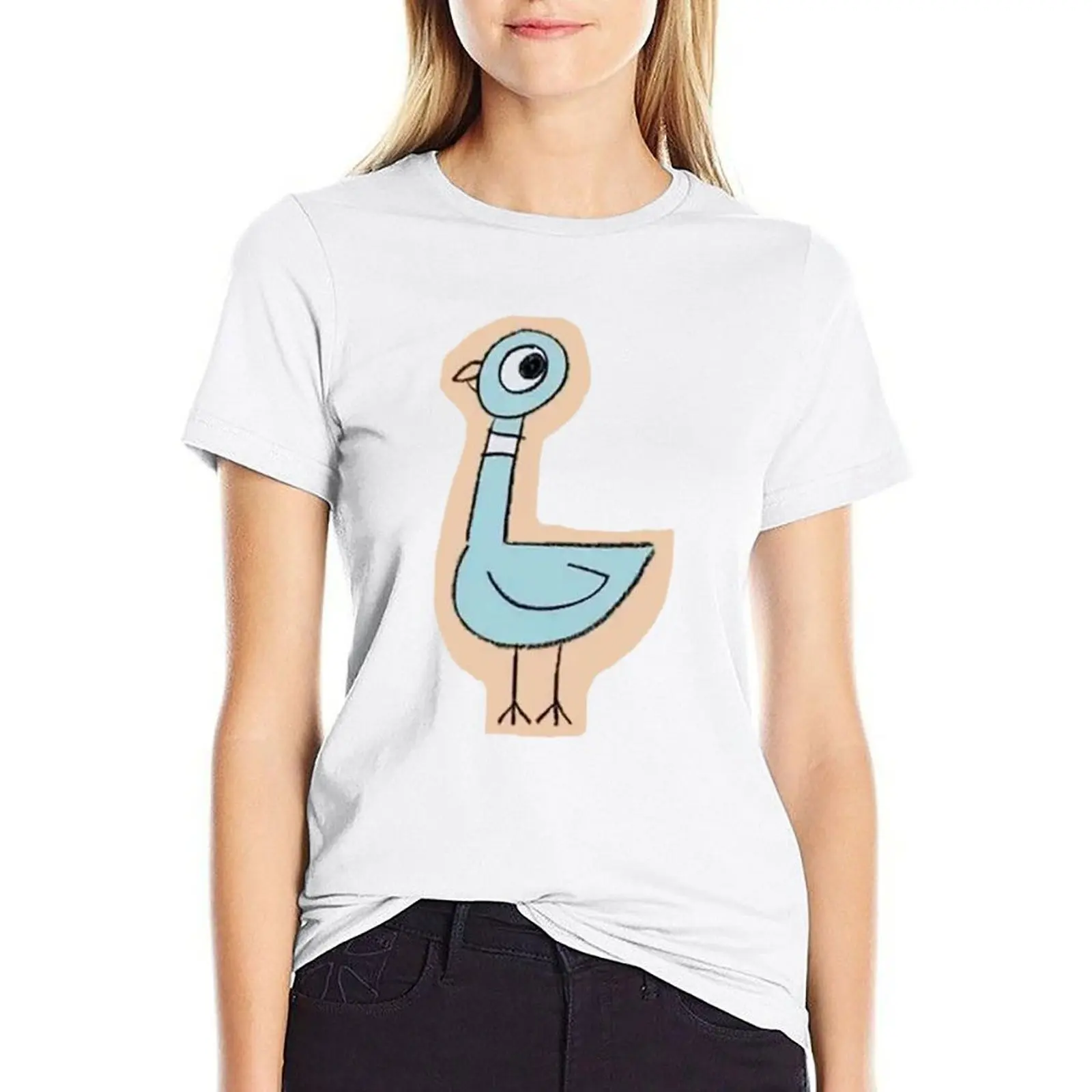

dont let the pigeon drive the bus T-shirt funny summer clothes t shirts for Women