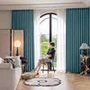 Nordic Minimalist High-end Window Curtain Lake Blue Modern Bedroom Curtains Thick High Shading Curtains Heavy Curtain Decoration 4