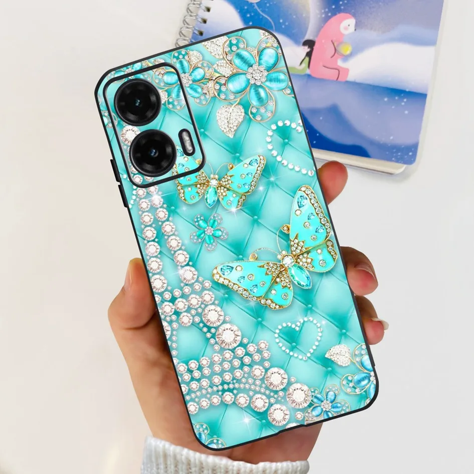 Cute Cartoon Cat Butterfly Soft Silicone Bumper Protective Phone Case