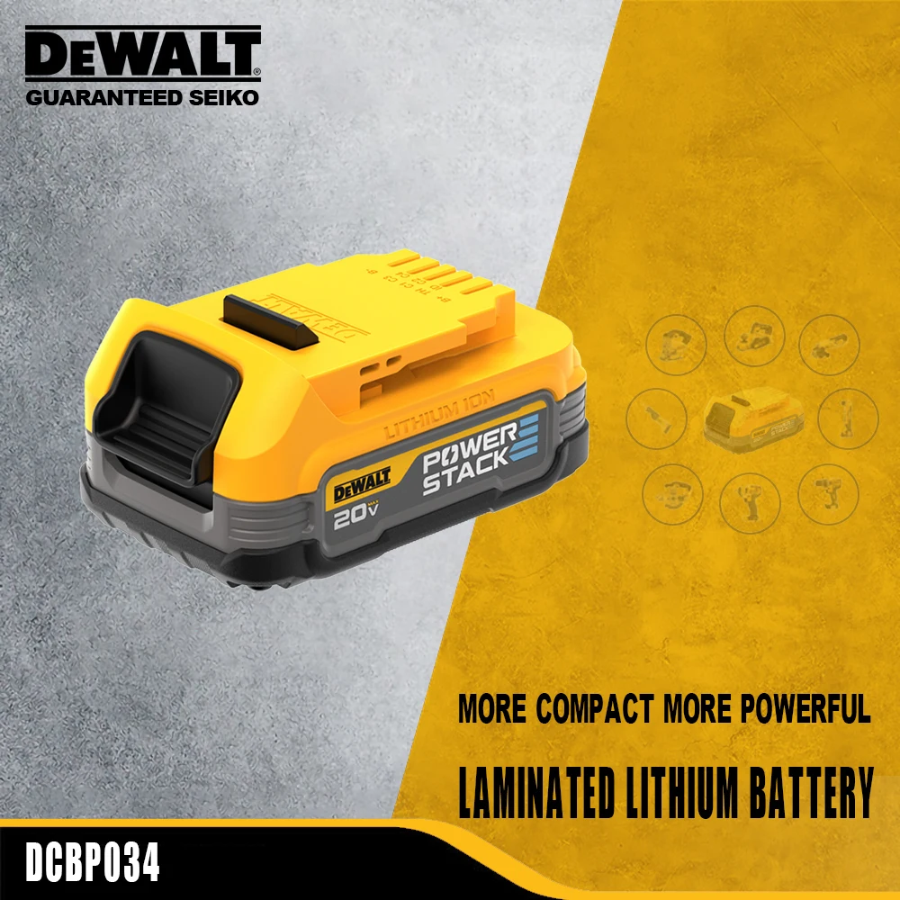 

Литиевая батарея Dewalt DCBP034, перезаряжаемая полимерная батарея 1,7 Ач для беспроводного инструмента MAX 20 в Dcd791 dcf850. универсальная платформа 18 в и 20 в
