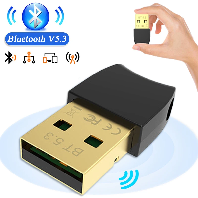 BluetoothV50AdapterAudioTransmitterReceiverHighSpeedWirelessTransmissionforLaptop