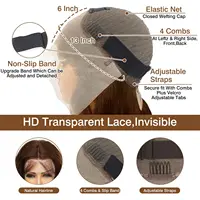 Perruque Lace Frontale HD 13x6 en Cheveux Humains Brun Chocolat Lisse Naturel pour Femmes, 30 Pouces, Densité 200% 3