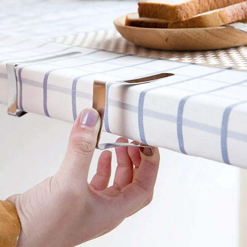 Stainless Steel Triangle Tablecloth Clip Adjustable Integrated Tablecloth Fixing Clip Home Dining Table Tablecloth Fixing Clip