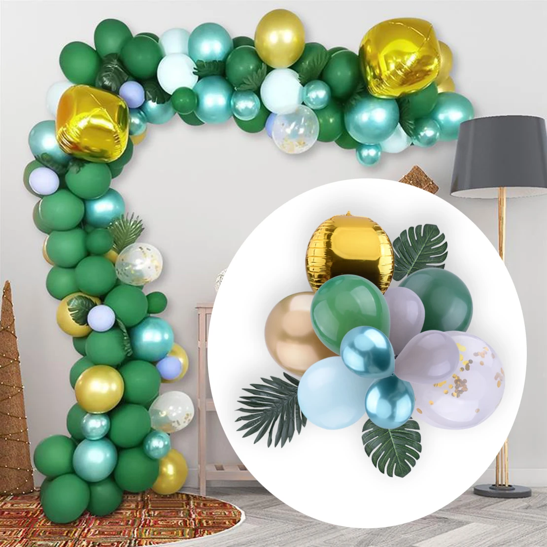 

1 Set DIY Tropical Jungle Theme Balloon Arch Garland Wedding Birthday Baby Shower Party Decoration