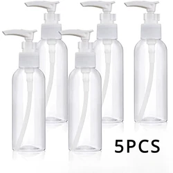 5-Pack Leak-Proof Clear Pump Dispenser Bottles for Toiletries and Personal Care Products (Clear)