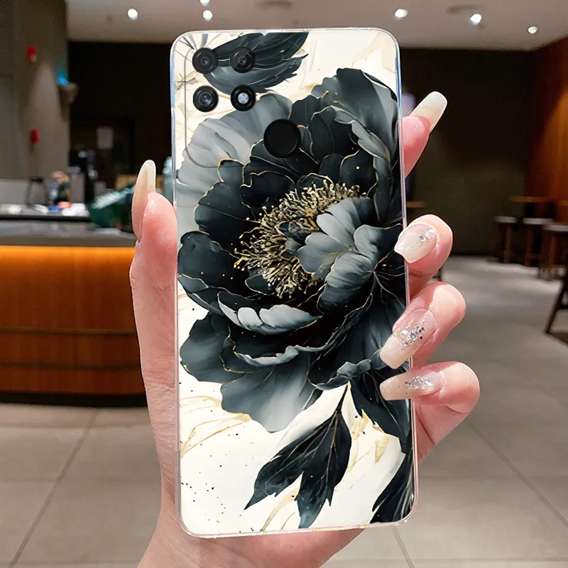 Luxury Clear Butterfly Flowers Soft Phone Case