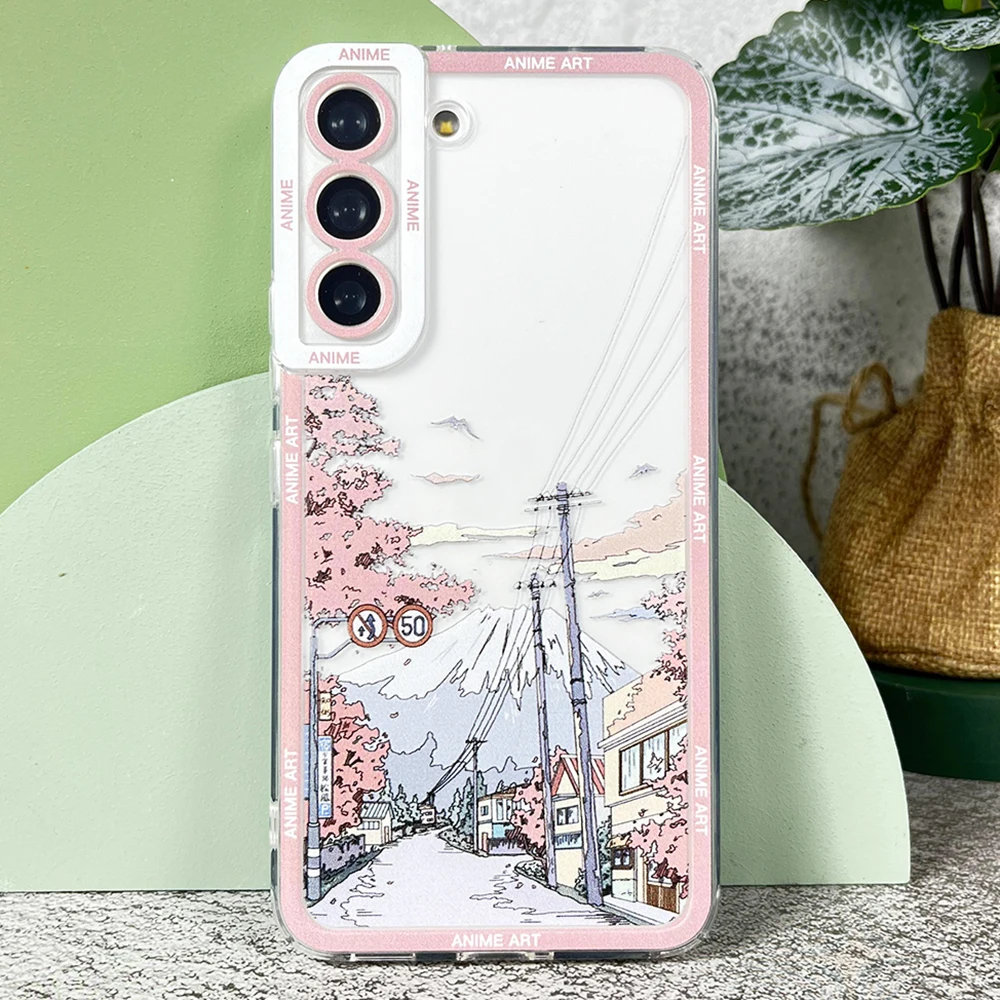 Case For Samsung Galaxy A13 A14 A22 A31 A32 A33 A50 A54 A52 A53 A72 A73 Soft Cover Anime Art Landscape- S89f10f3fa342444a92be93639327c2f3e