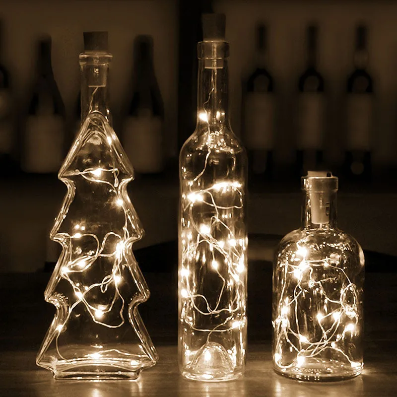 

Fairy Lamp String Christmas Light Wedding Party Decoration Copper Wire Lamp Wine Bottle Cork LED Lamp Holiday Lamp Garland Decor