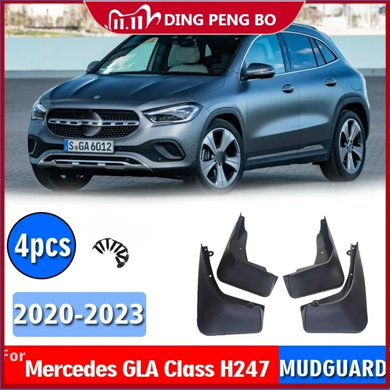 Kit Paraspruzzi Auto Per Mercedes Benz GLA 2020-2021 - Parafanghi Impermeabili E Resistenti