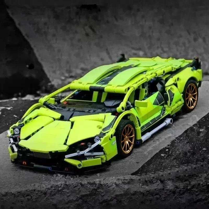 Building Blocks Toys 1:14 Technical 1280Pcs Racing Sport Car 42115 Model Building Blocks Mechanical Speed Vehicle Supercar Brick Toys